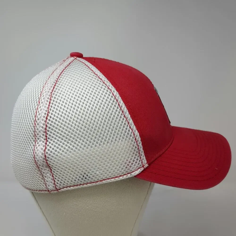Los Angeles Angels MLB New Era Baseball Cap Red M Mesh Back A-Flex Stretch Hat